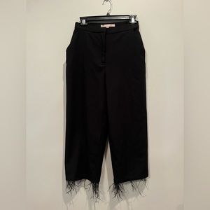 Urban Outfitters Women Black Feather Trousers with Elastic waistband Size 4 NWOT